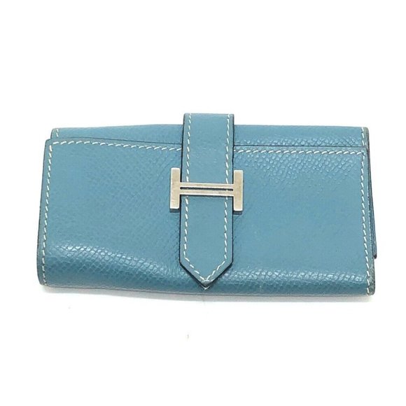AUTHENTICITY GUARANTEED HERMES HHardware Bearn 4-Ring Key Case Epsom - Picture 1 of 10